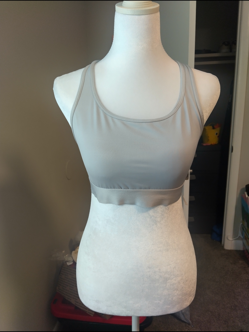 Victoria's Secret Light Gray Scoop Neck Sports Bralette